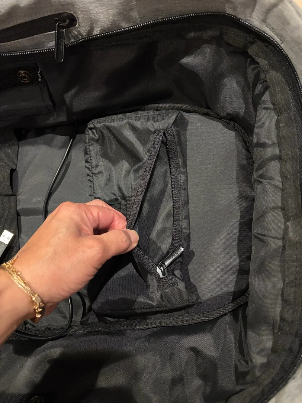 Bobby Original Grey/Coral Anti Theft Travel Backpack
